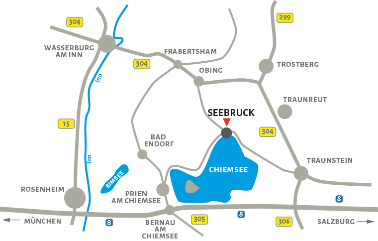 Anfahrtsplan Frabertsham am Chiemsee